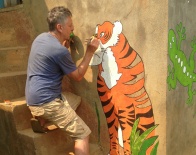 Painting a Mural on the School Walls